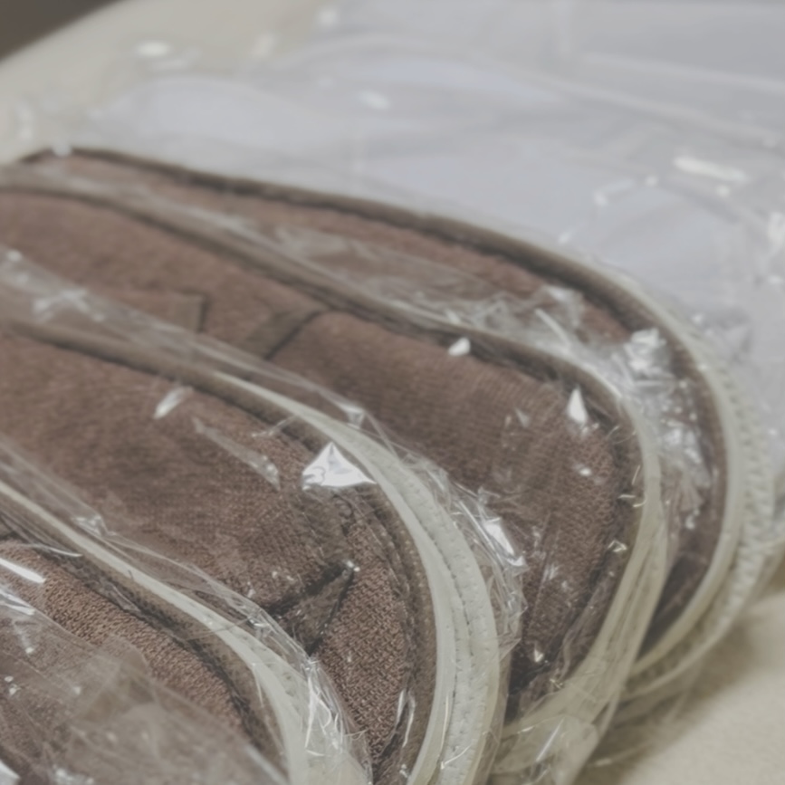 ① 備品は全て使い捨て